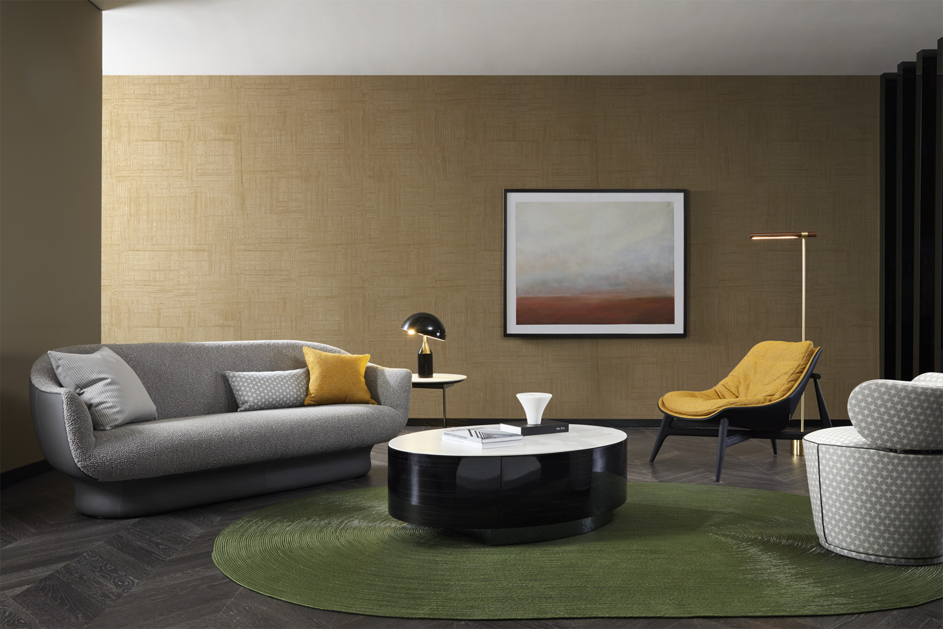 리듬을 만들어내는 ㄷ 형태의 유연한 프레임 테이블