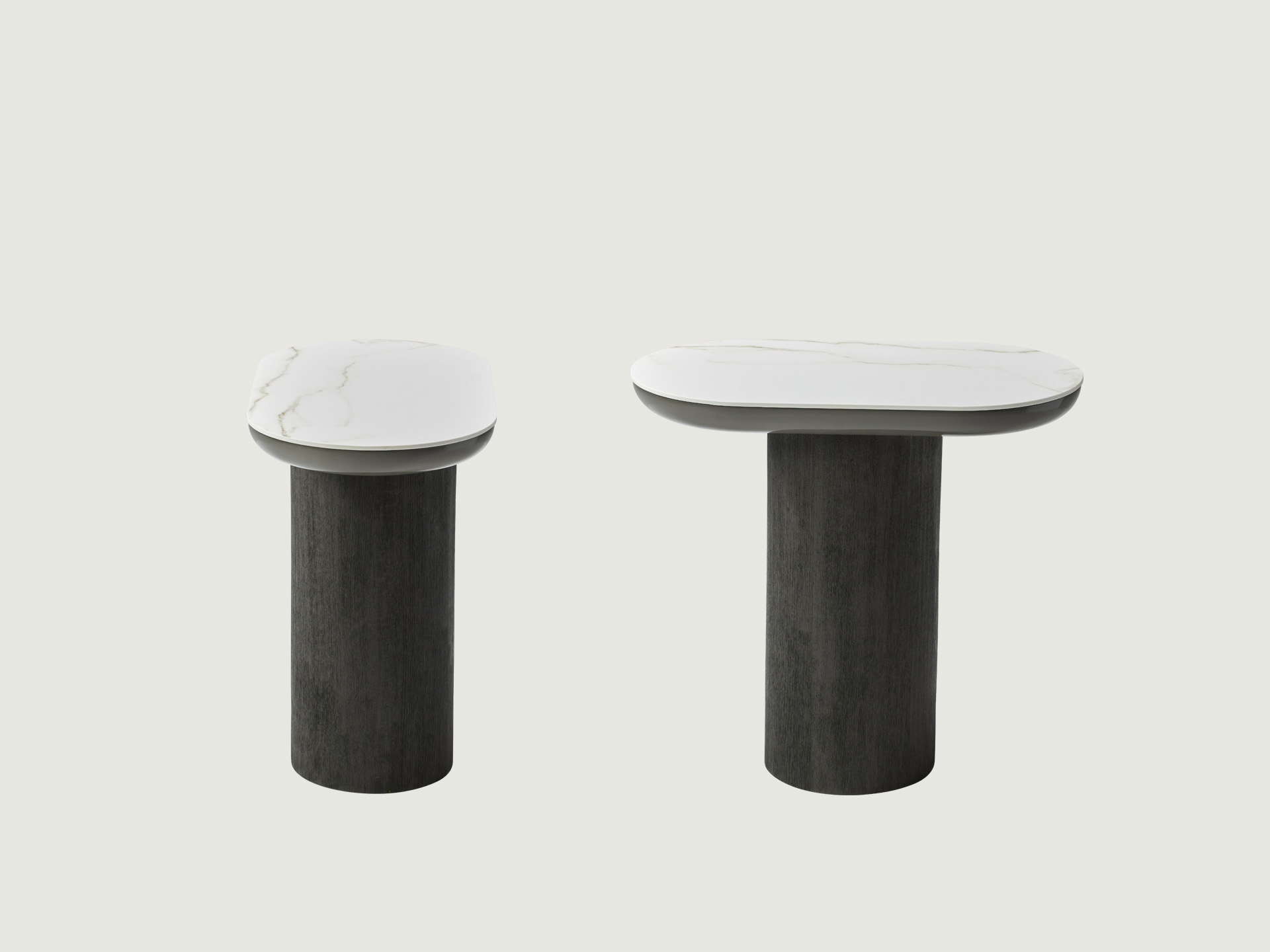 안정적인 원기둥형 베이스 테이블