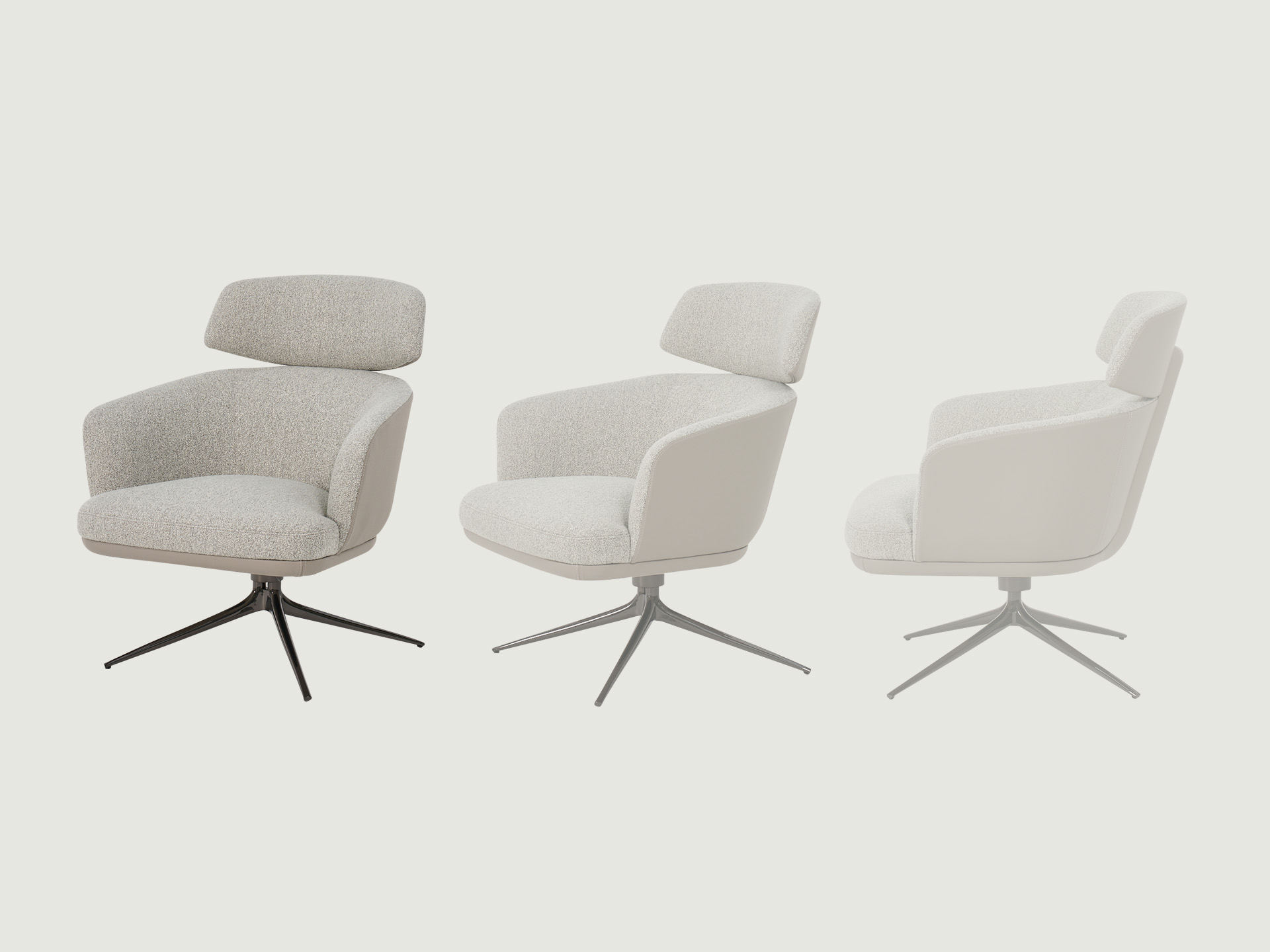 구조적인 아름다움과 우아한 곡선미가 돋보이는 디자인 체어