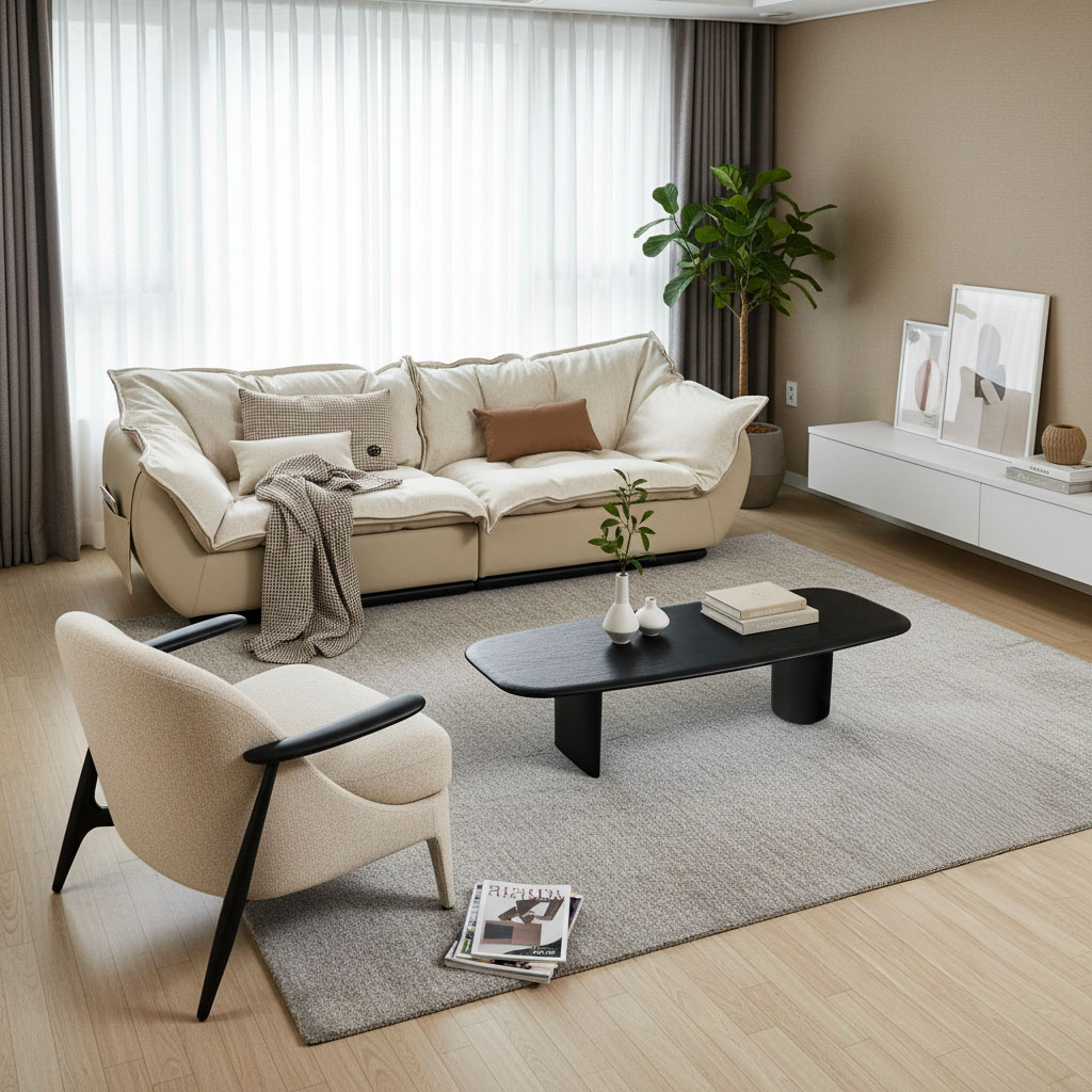 따뜻한 여유가 머무는 소프트 리빙룸