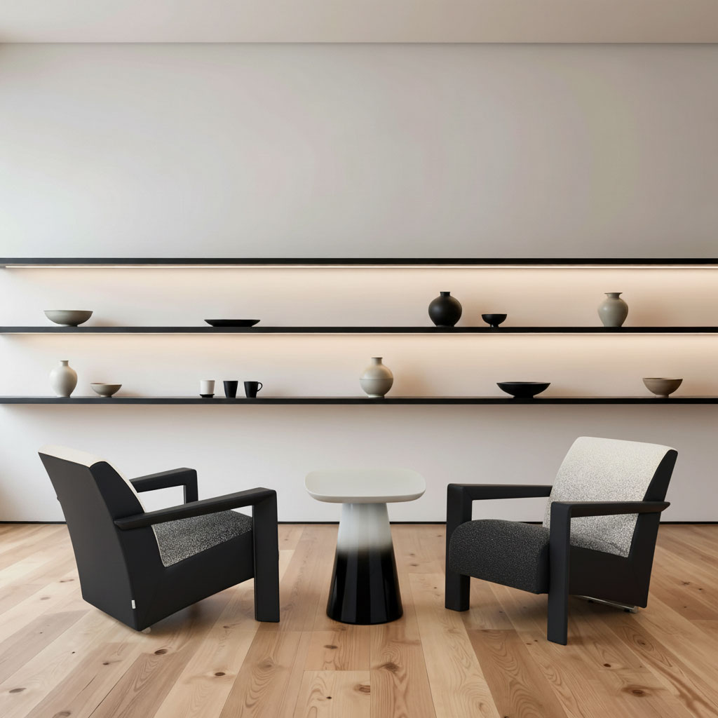 차분한 오브제를 감상하는 모노 라운지