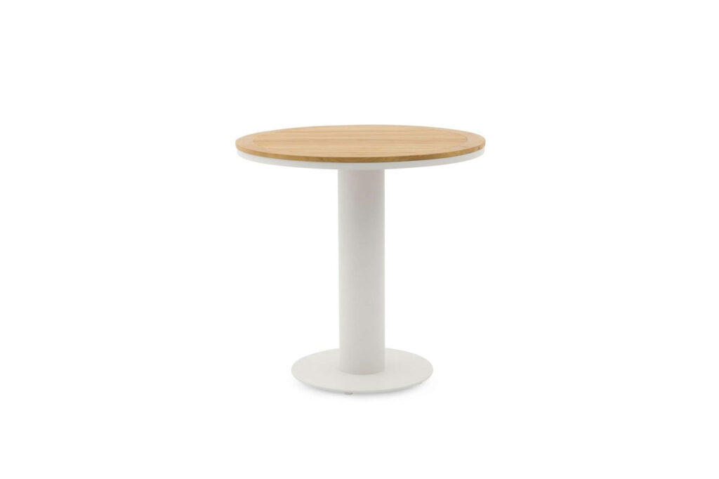 Tube bar table teak